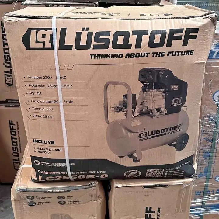 Compresor 50L + Kit de Aire 5pzs luqstoff