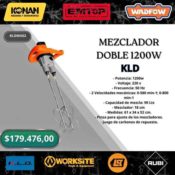 Mezclador doble 1200w kld