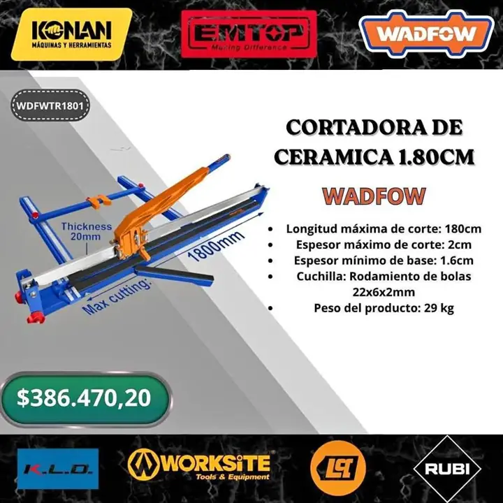 Coetadora de cerámica 1.80cm wadfow