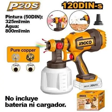 Pistola de pintar Ingco 800ml
