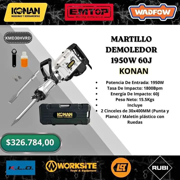 Martillo Demoledor 60j konan