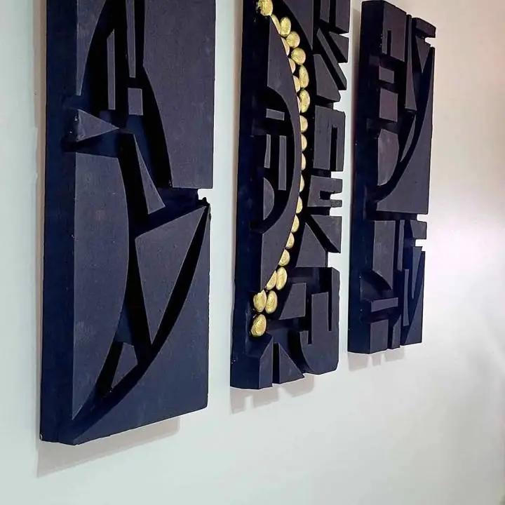 Triptico arte abstracto