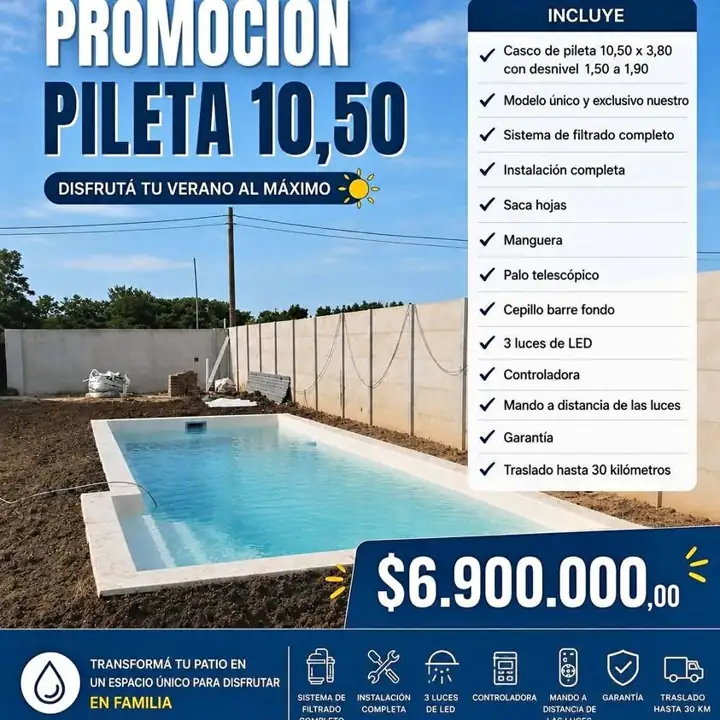 Piletas fabricamos fibra de vidrio