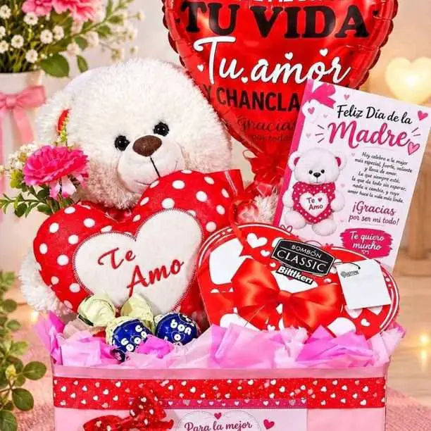 Ultimos Box para el Dia de la Madre con Hermosos Peluches Super Delicado. wsp. Moreno