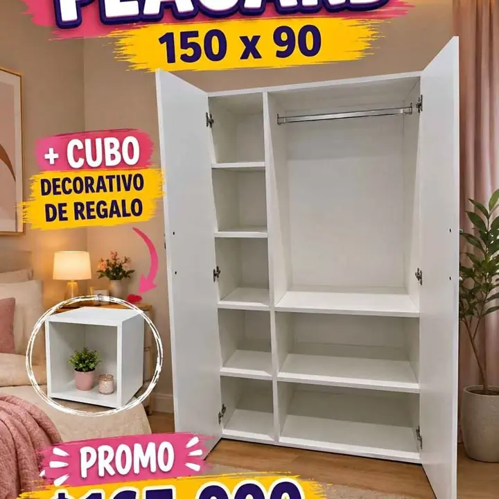 Hola buenas! tengo en promo placard 150x90x37 $165.000 Te invito a que entres a mi canal