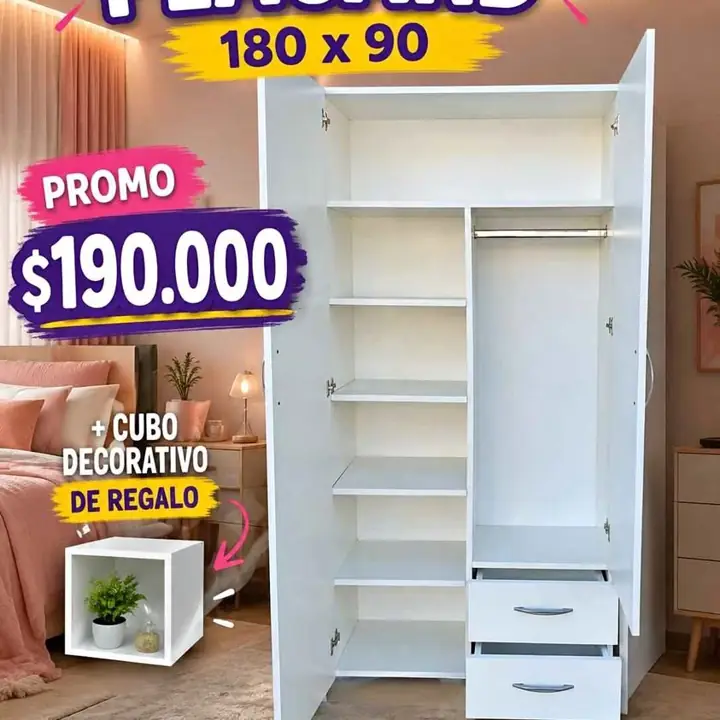 Hola buenas! Tengo en promo placard c/puertas 180x90 $190.000 Hacemos envíos! para hacer