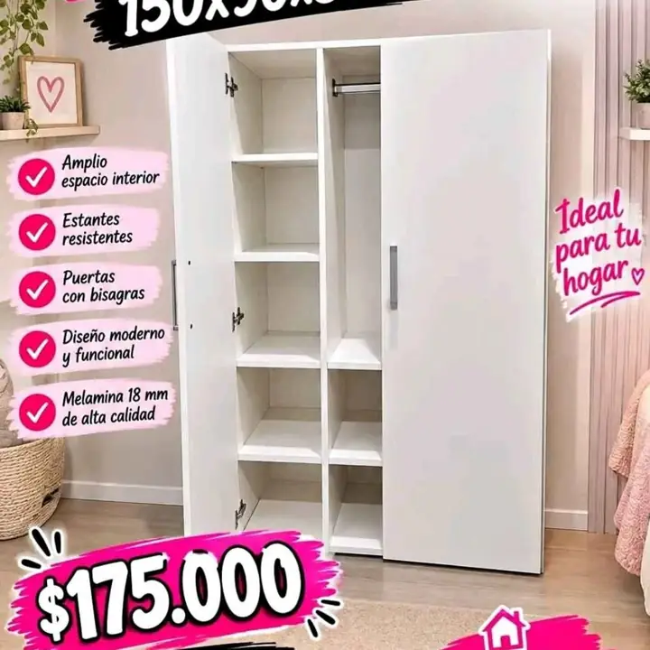 Hola buenas! tengo en promo placard 150x90x37 $175.000 Te invito a que entres a mi canal