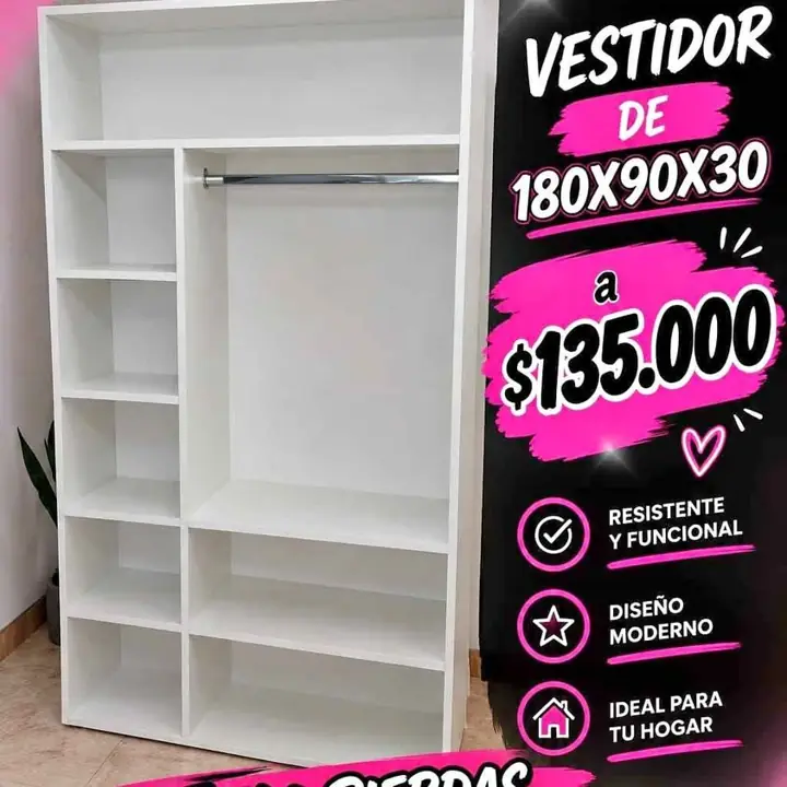 Buenas tengo Vestidor en PROMO 180x90x30 solo por esta semana te lo llevas a $135.000