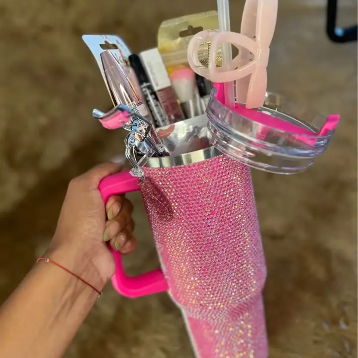 Vaso térmico con maquillajes!