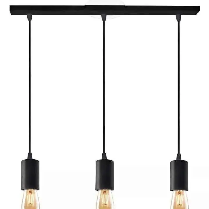 Lampara moderna colgante de 3 spots foco e27 deco minimalista
