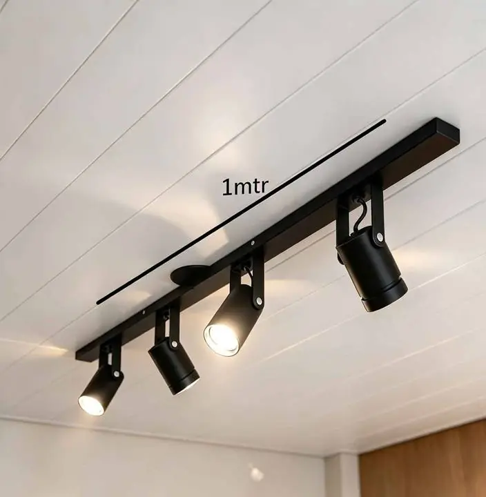 Lampara moderna minimalista de 1mtr con 4 spots movibles