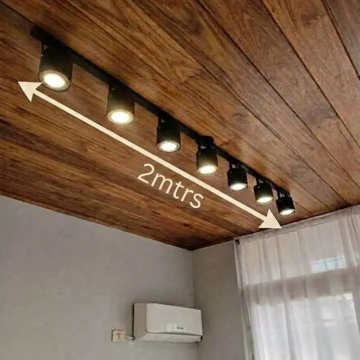 Lampara moderna aplique de 2mtr con 7 spots movibles para lamparas ar111 iluminacion locales,hogar