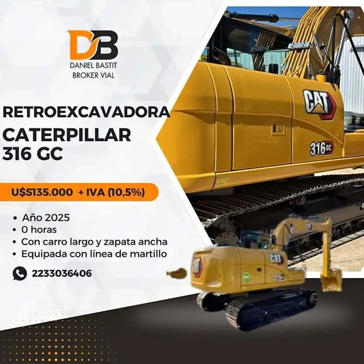 RETROEXCAVADORA 316GC . oportunidad unica