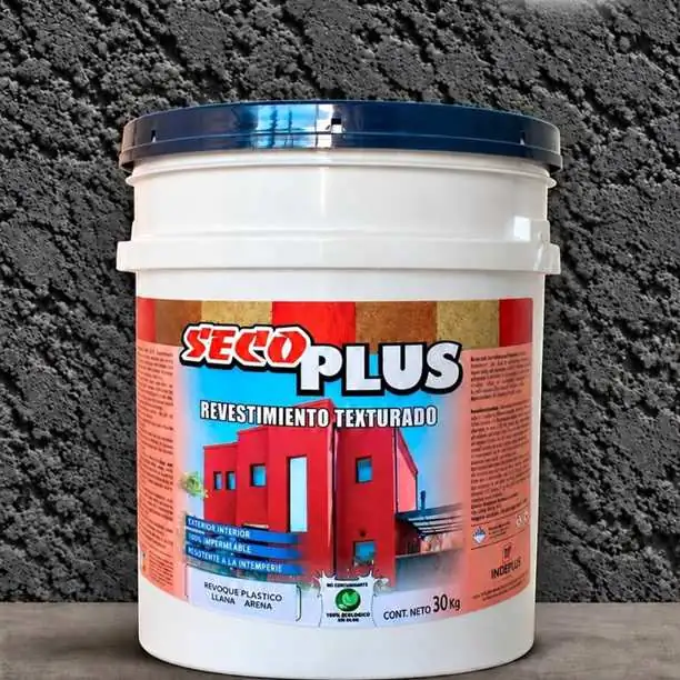 Revestimiento texturado premium impermeable x 30 KG color gris noche