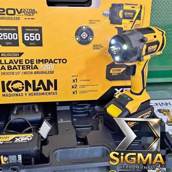 Llave de Impacto 650nm 20v KONAN