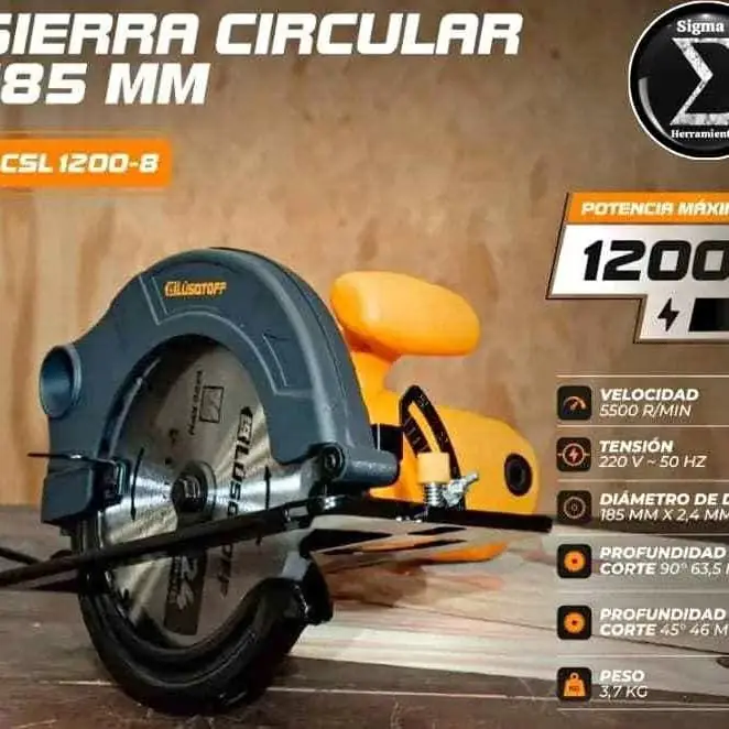 Sierra Circular de 1200w LUSQTOFF