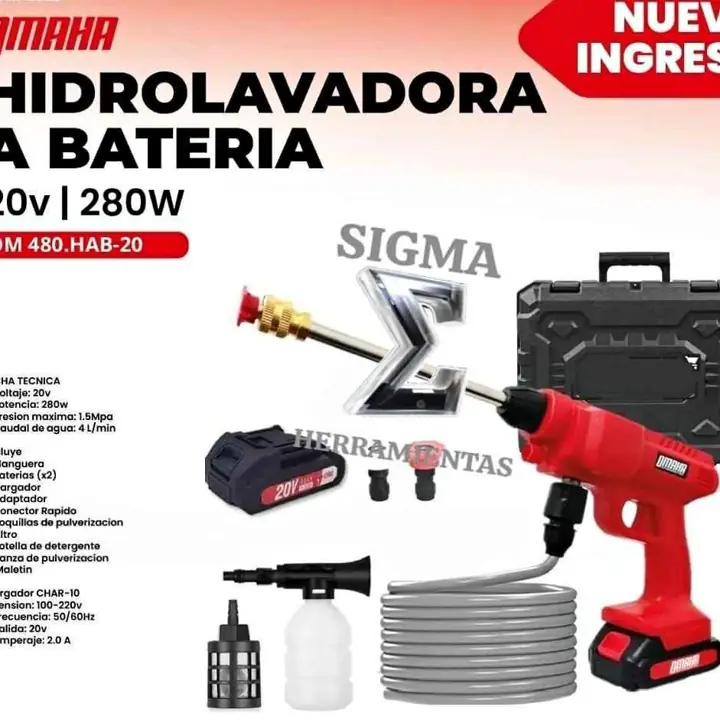 Hidrolavadora a Batería 20v OMAHA