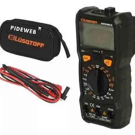 Multimetro Tester Digital 600v Lq Black + Cable + Estuche