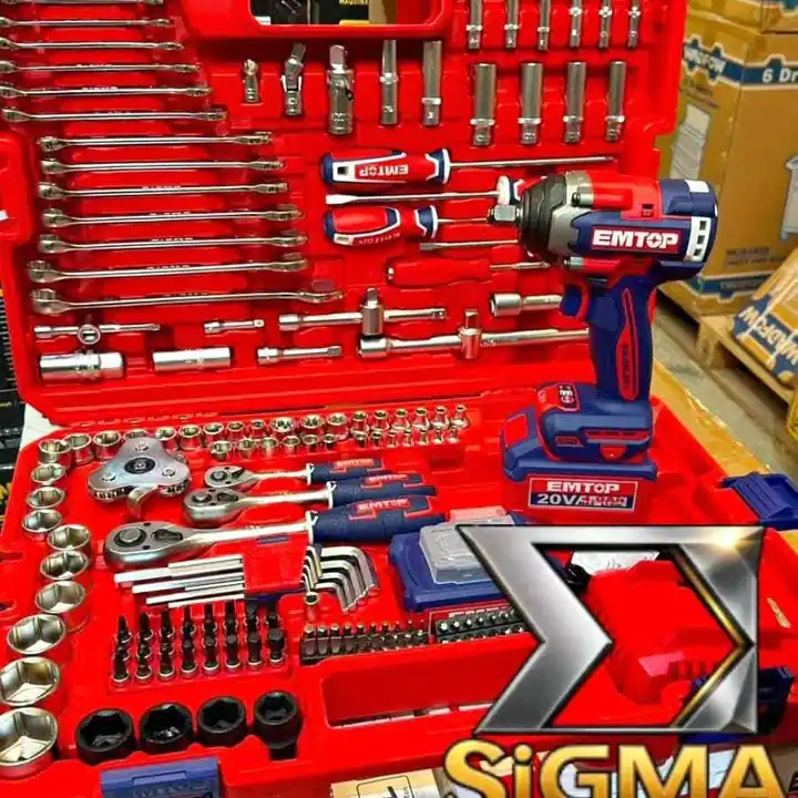 Combo EMTOP Valija de Herramientas 172psz + Llave de Impacto 550nm