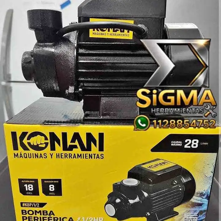 Bomba Periférica 0.5 HP Monofásica 28m 28l/min konan
