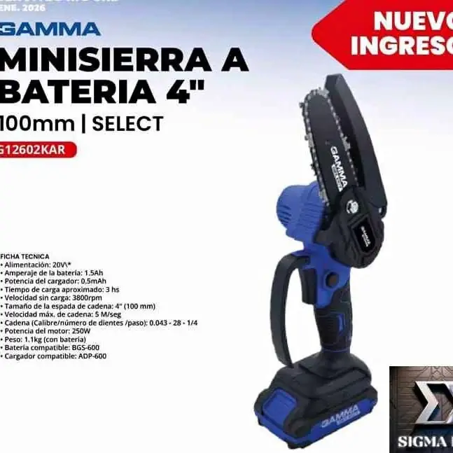 Minisierra a batería 4" GAMMA
