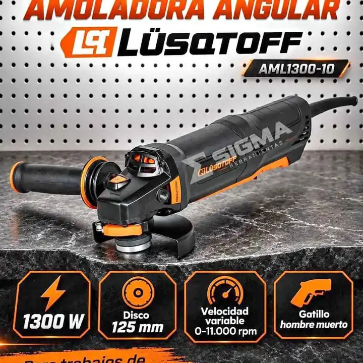 Amoladora angular 1300 W Lüsqtoff black series