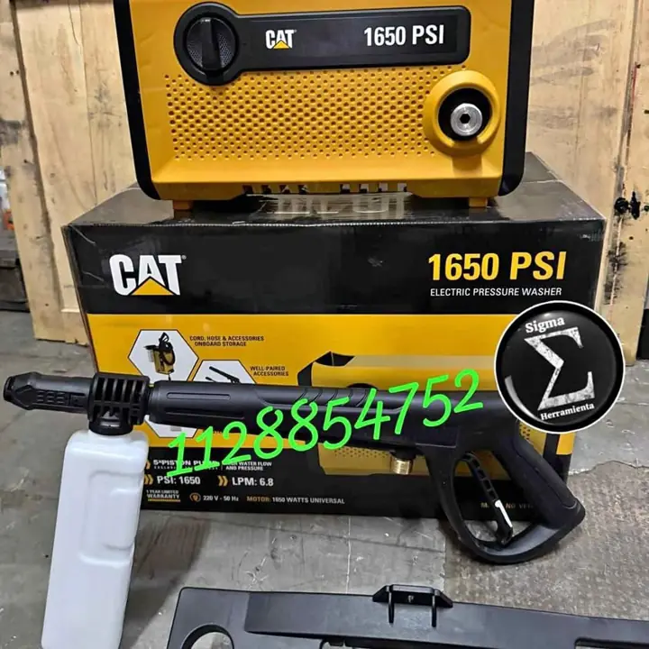 Hidrolavadora Alta Presión 1650psi 130bar 1650w Amarillo 50/60 CAT