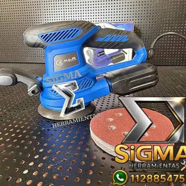 Lijadora Roto Orbital Kld 125mm 500w Vel Variable + 10 Lijas Color Azul