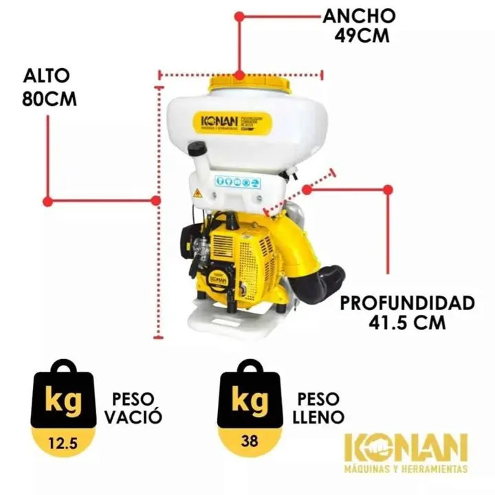 Fumigador Naftero 41.5cc 26lt Mochila Konan