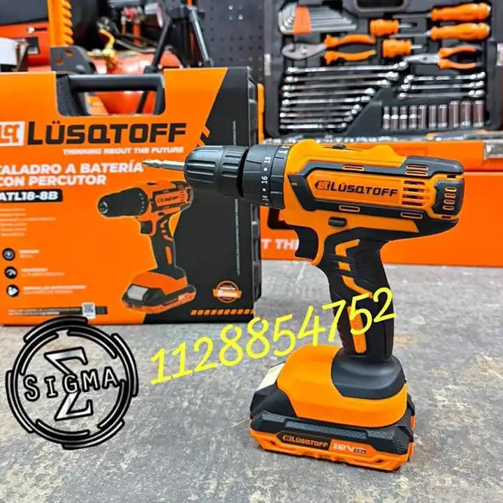 Taladro A Batería Destornillador Percutor 18V Lusqtoff