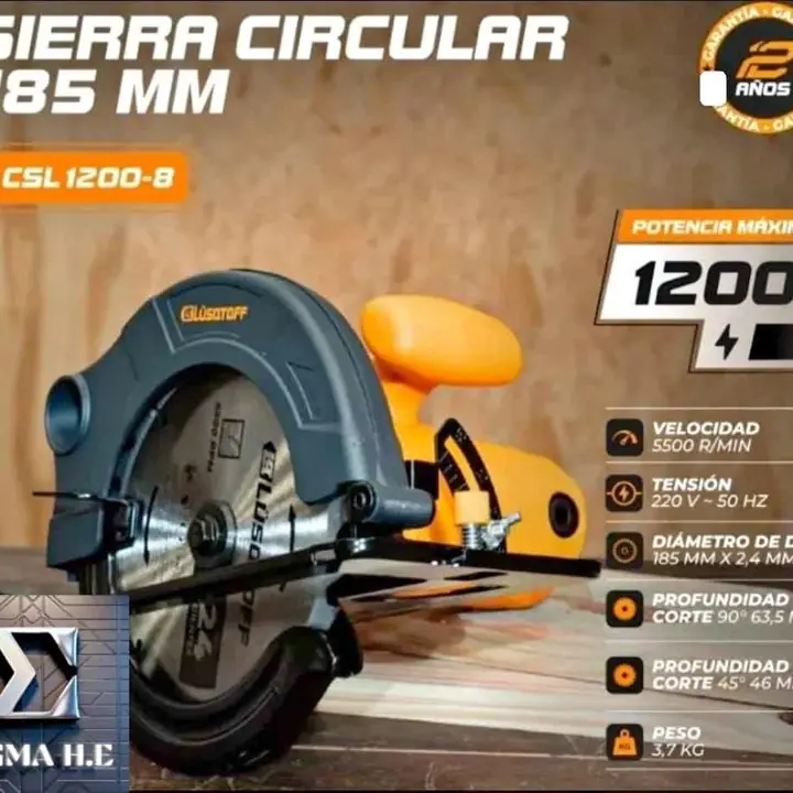 Sierra Circular de 1200w LUSQTOFF