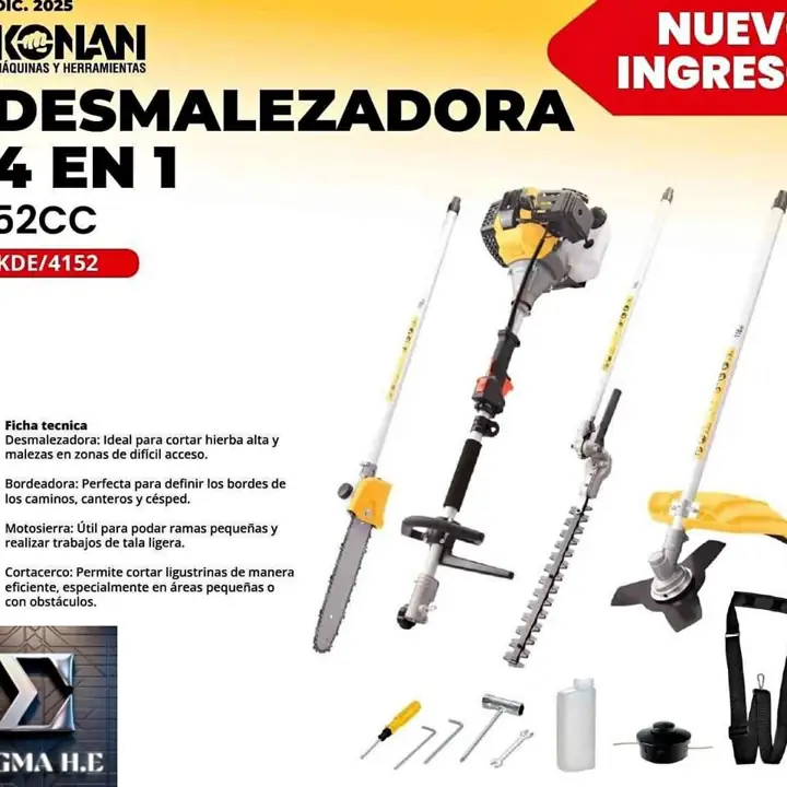 Desmalezadora 4 en 1 52cc KONAN