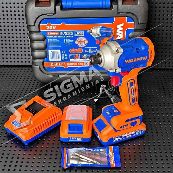 Atornillador de Impacto 20v 1/4 210nm con Accesorio Wadfow