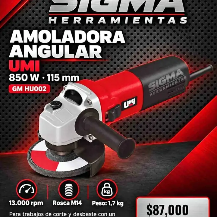 Amoladora Angular de 850w UMI