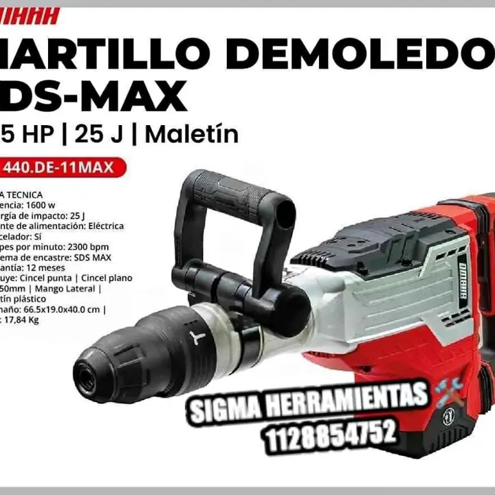 Martillo Demoledor 1600w 25j OMAHA DE-11MAX