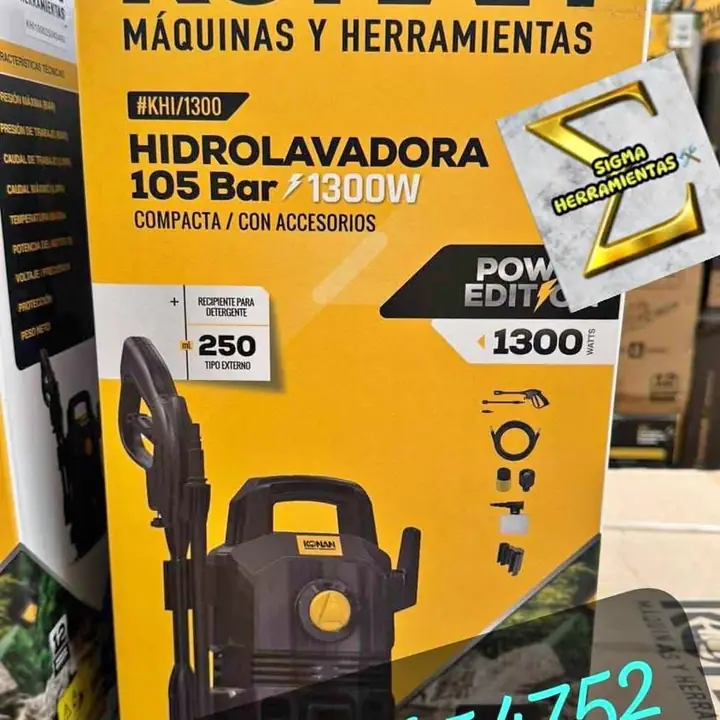 Hidrolavadora de 1300w 105 bar KONAN