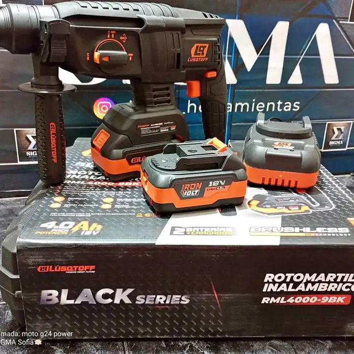Rotomartillo inalámbrico 18v Lusqtoff Black Serie