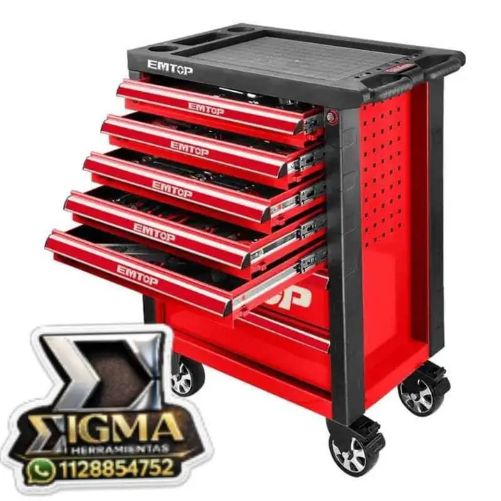 Carro Gabinete porta herramientas de 328pzs EMTOP