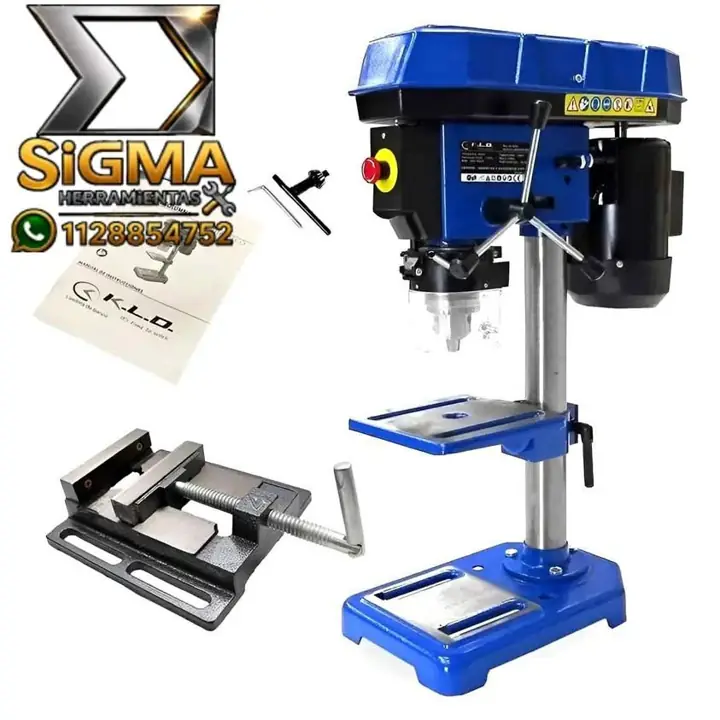 Taladro Perforadora Banco 16mm 500w 3/4hp Morsa Plana KLD