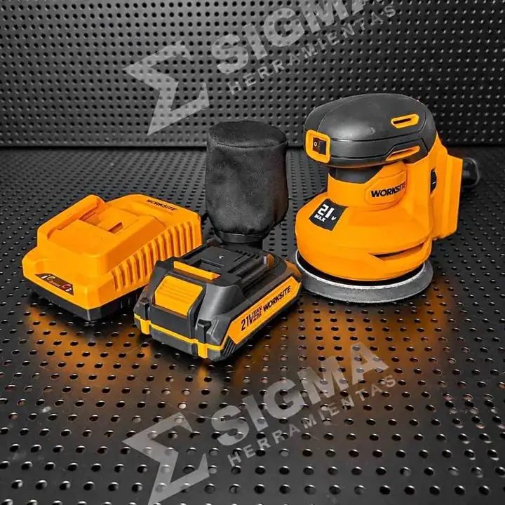 Lijadora rotoorbital worksite 21V inalámbrica