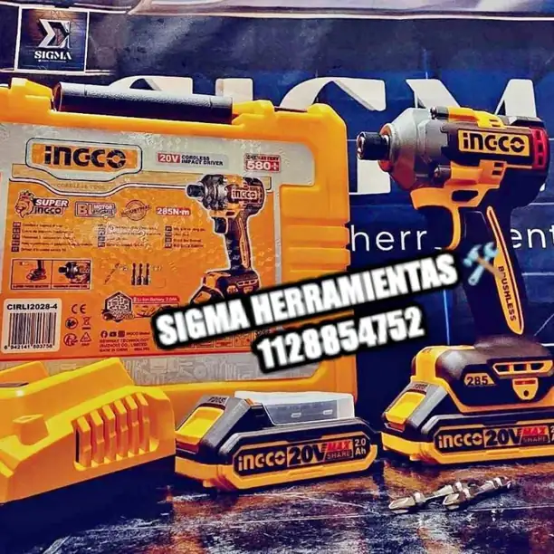 Atornillador de Impacto inalámbrico 20v 285nm Ingco
