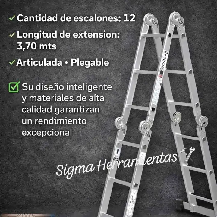 Escalera Plegable de Aluminio 4x3 Omaha