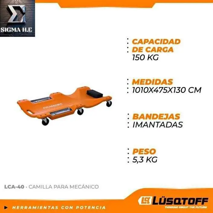 Camilla para mecánico lusqtoff