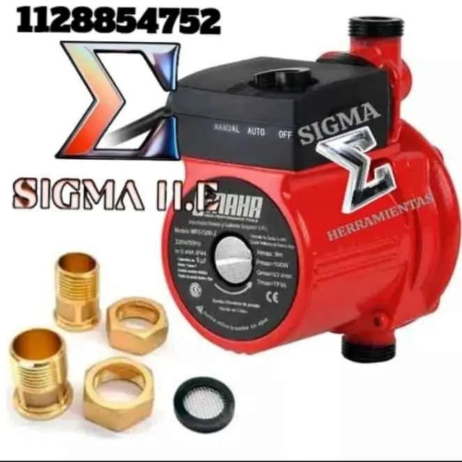 Bomba Presurizadora Presion Agua 2 Baños 100w 9 Metros