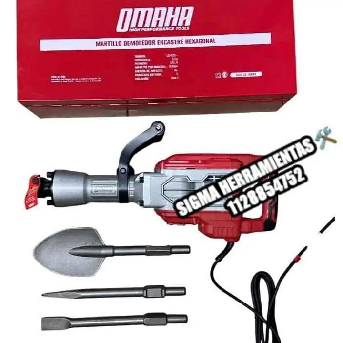 Martillo Demoledor 1700w 60j OMAHA ( con Pala)