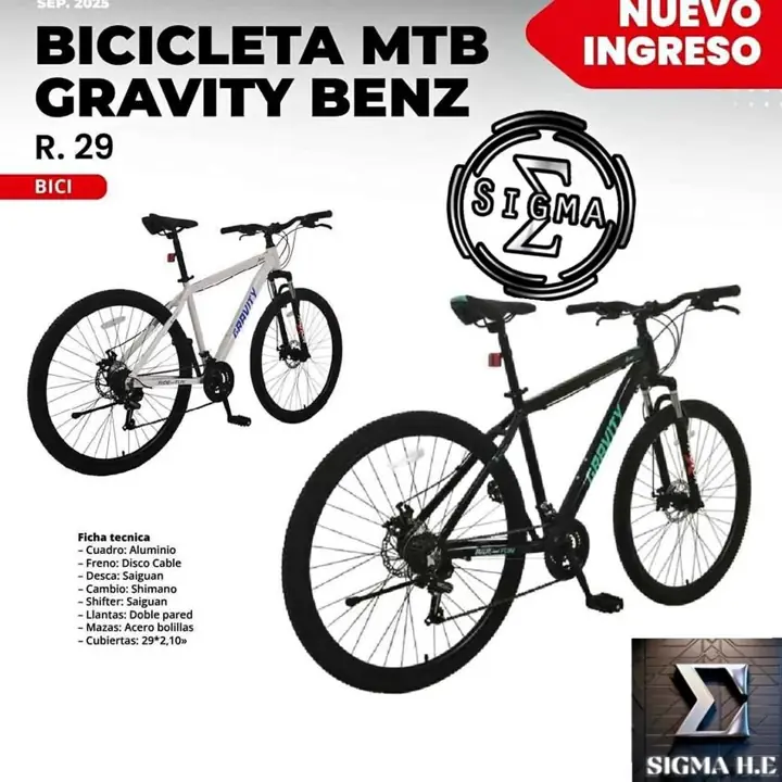 Bicicleta MTB Gravity Benz rodado 29