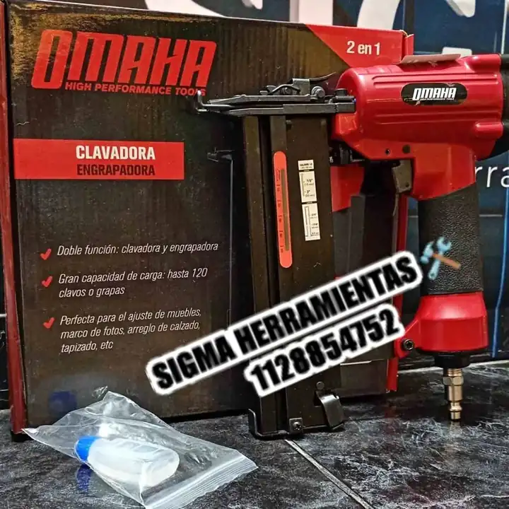 Clavadora Engrampadora Neumatica Grapadora 2 en 1 Omaha