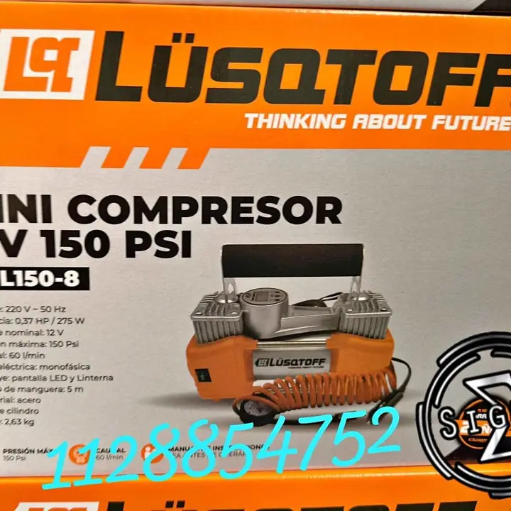 Mini Compresor Inflador Portatil para Auto 12v Auto Digital LUSQTOFF