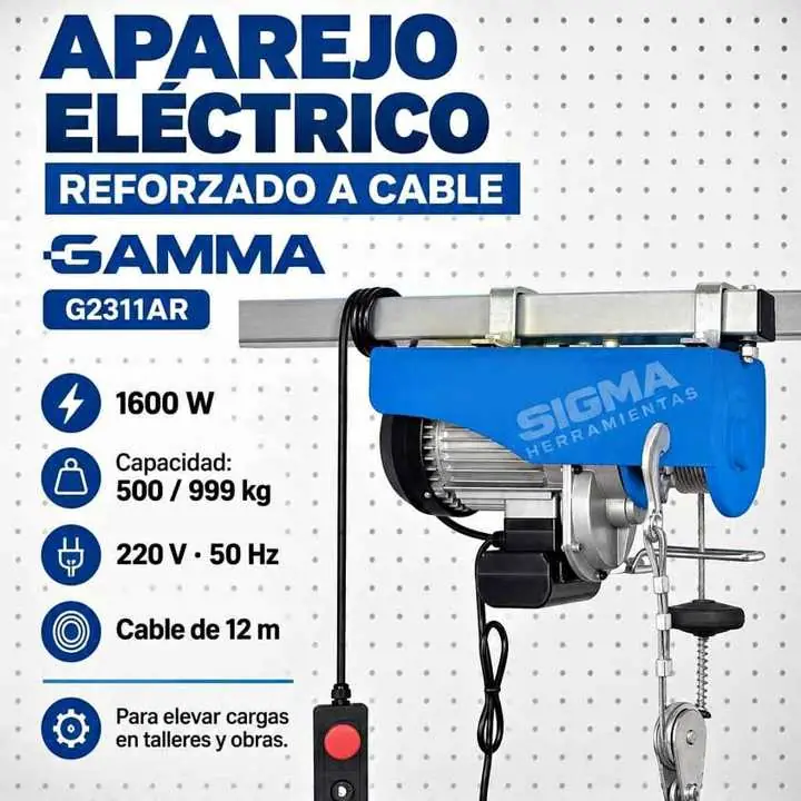 Aparejo eléctrico 1600 W – hasta 999 KG gamma