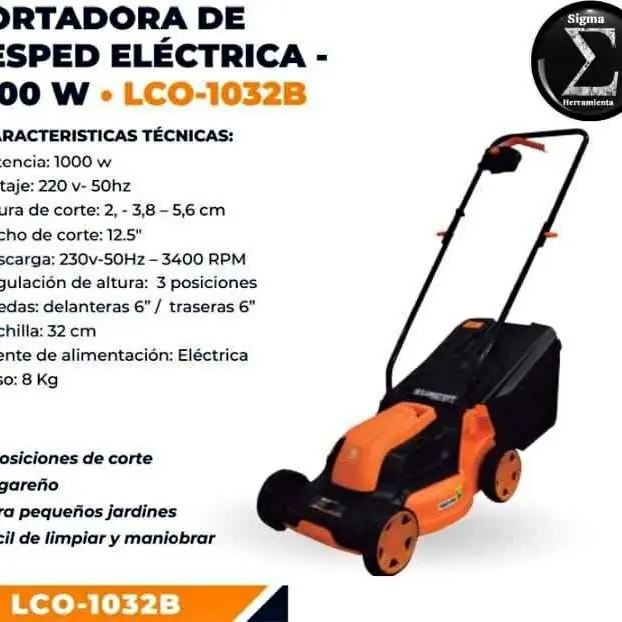 Cortadora de Cesped 1000W Lusqtoff